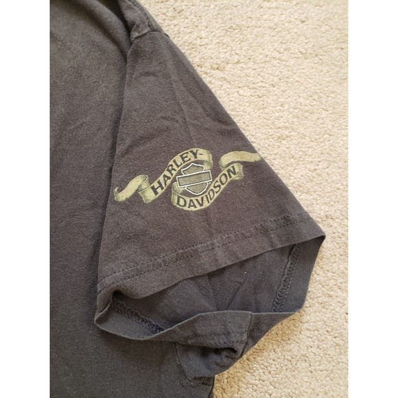 Vintage 08 Harley Davidson Ride With Pride Mens Sz 2XL Faded Black DoubleSide T - Picture 3 of 8